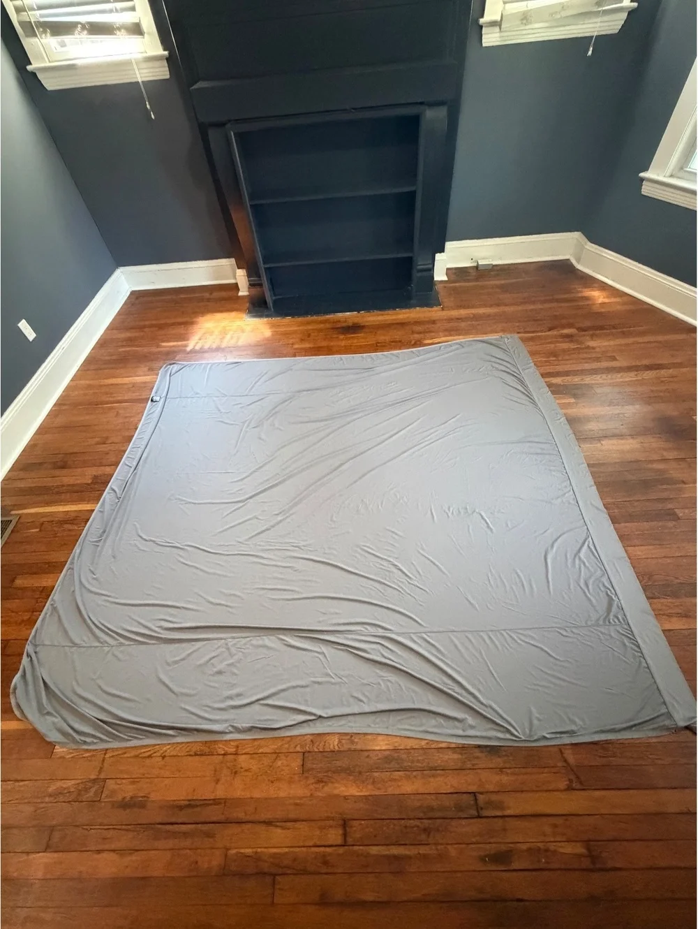 Sheex King Size Grey Flat Sheet in Graphite